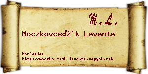 Moczkovcsák Levente névjegykártya